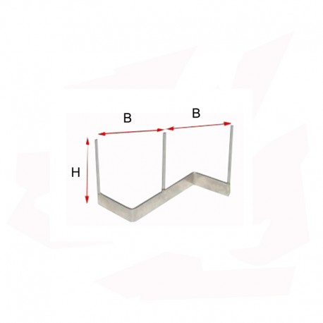 SUPPORT Z  A 3 POINTES H 80 MM 1200°C