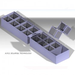 Double cuve en inox de décantation 5000x1000x650mm