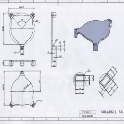 SUPPORTS ASSIETTES EN TFS-FL PLEIN 260*45 1300°C