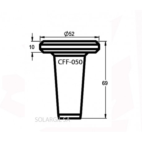 CUPLOCKS MODELE CONIQUE Ø EXT 52 X H 69 MM