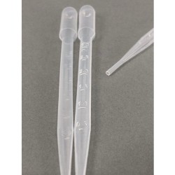 PIPETTE A BULBE POLYPROPYLENE 7ML graduées a 3ml LOT DE 10 UNITES