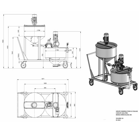 CHARIOT DE COULAGE 200L